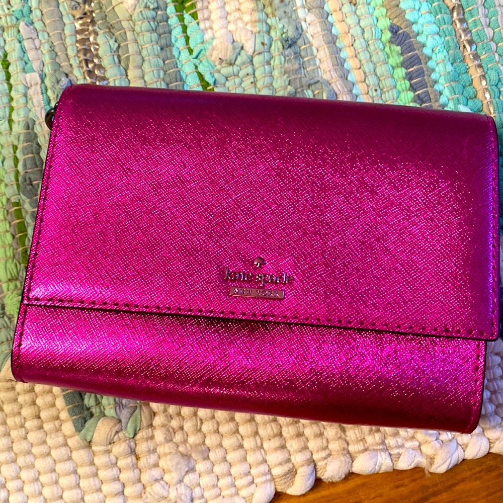 Kate Spade Mini Metallic Leather Pink Crossbody